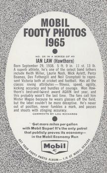 1965 Mobil Footy Photos VFL #26 Ian Law Back